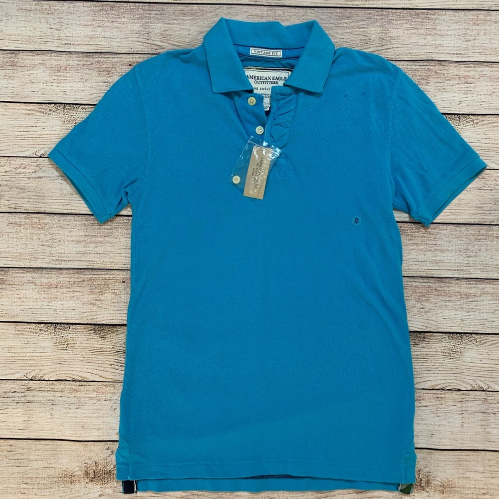 NWT American Eagle | Vintage Fit Polo in Blue